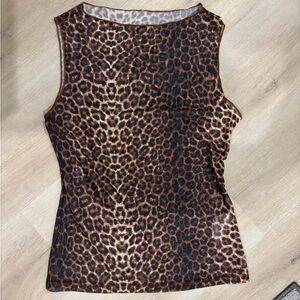 Leopard Print Sleeveless Top